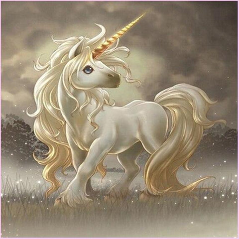 Diamond Painting Animal Kits Golden Unicorn Hour