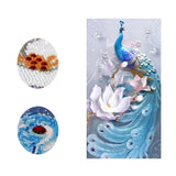 Diamond Painting Animal Kits White Lotus Peacock (Special)